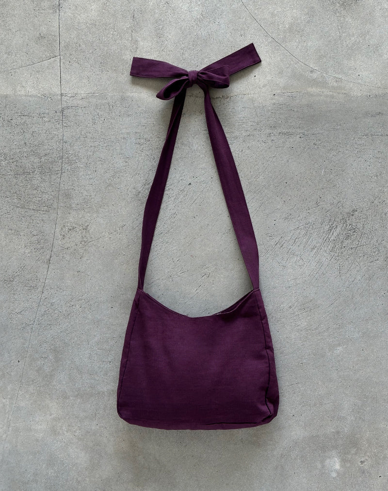 Immagine della borsa Nagisa con manico a fiocco in sangue di bue