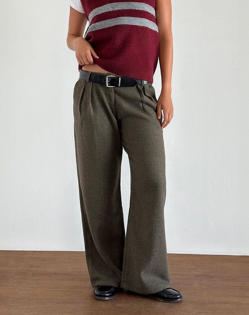 Pantaloni sartoriali Nailaka in taupe scuro