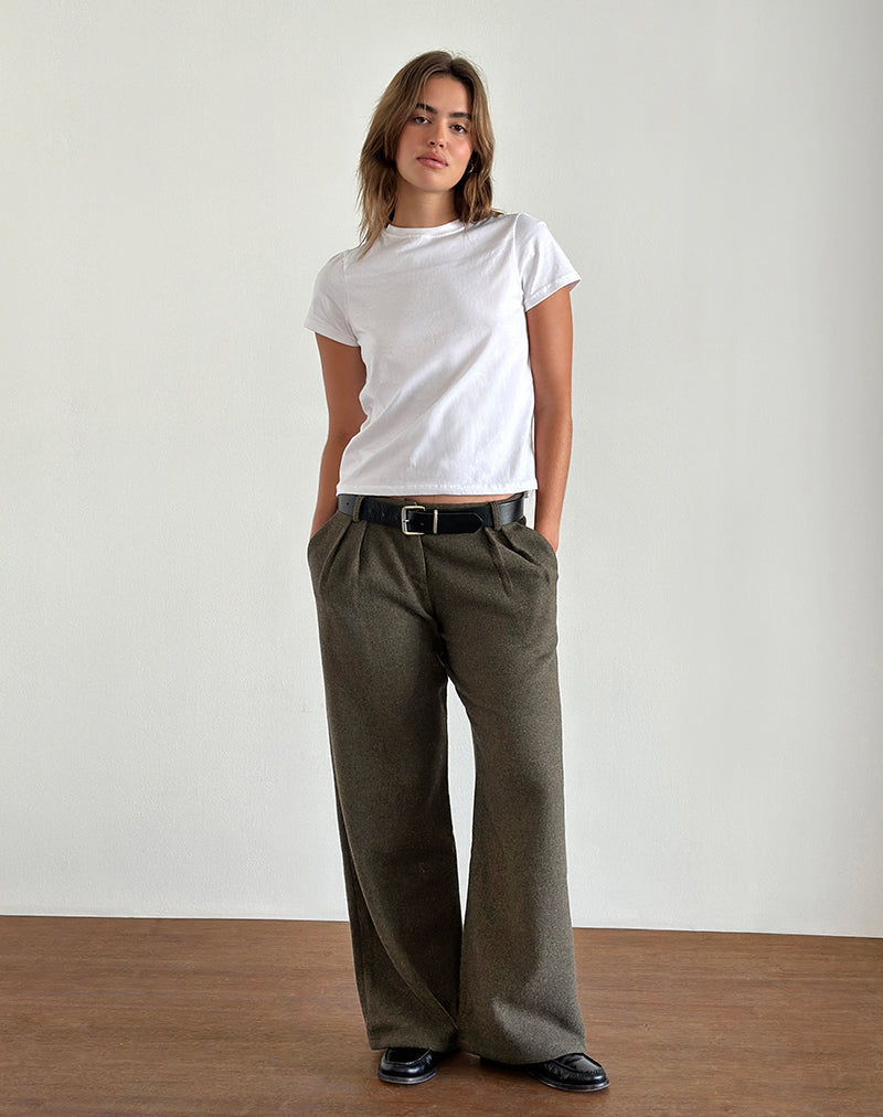 Pantaloni sartoriali Nailaka in taupe scuro