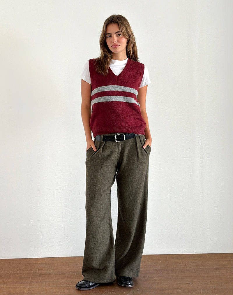 Immagine di Nailaka - Pantaloni sartoriali in Taupe Scuro