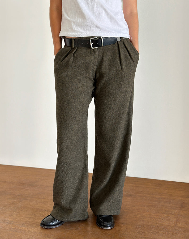 Immagine di Nailaka - Pantaloni sartoriali in Taupe Scuro