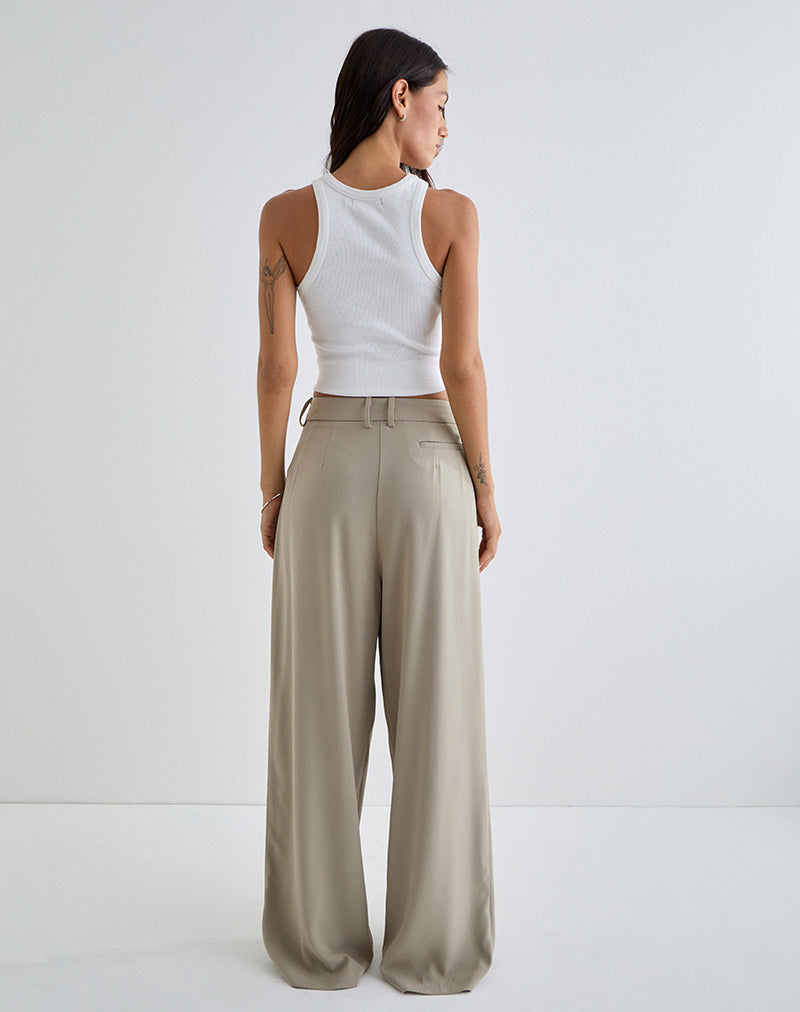 Immagine di Nala Pantalone a pieghe larghe in Taupe Tailoring