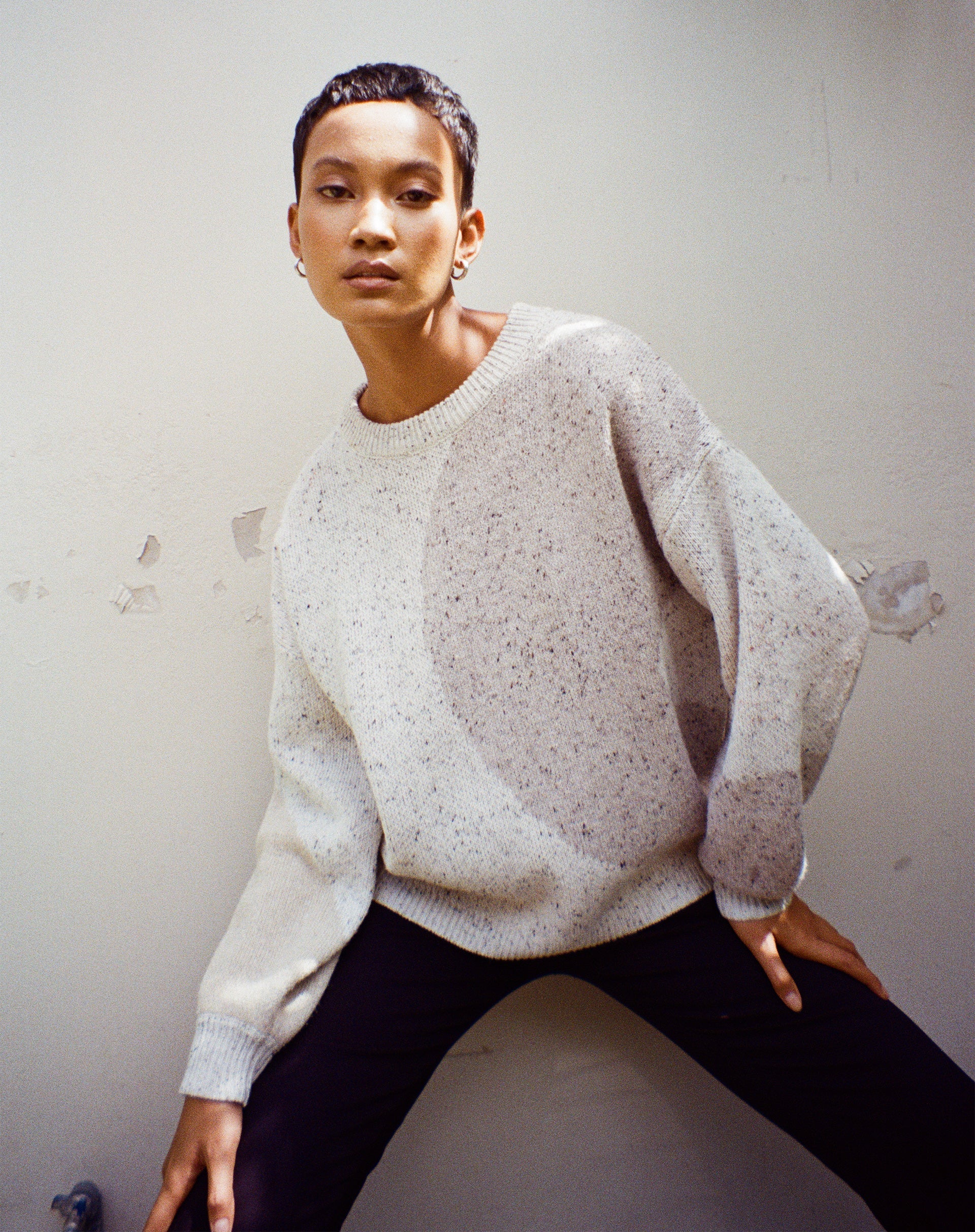 immagine di Namari Jumper in Abstract Splodge Beige, Purple e Olive