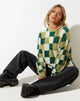 immagine di Namari Jumper in Checker Green Cream