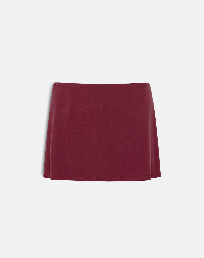 Immagine di Namya Mini Skort in Cupro Borgogna