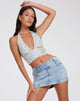 Immagine di Nanda Crop Top in Washed Out Pastello Floreale