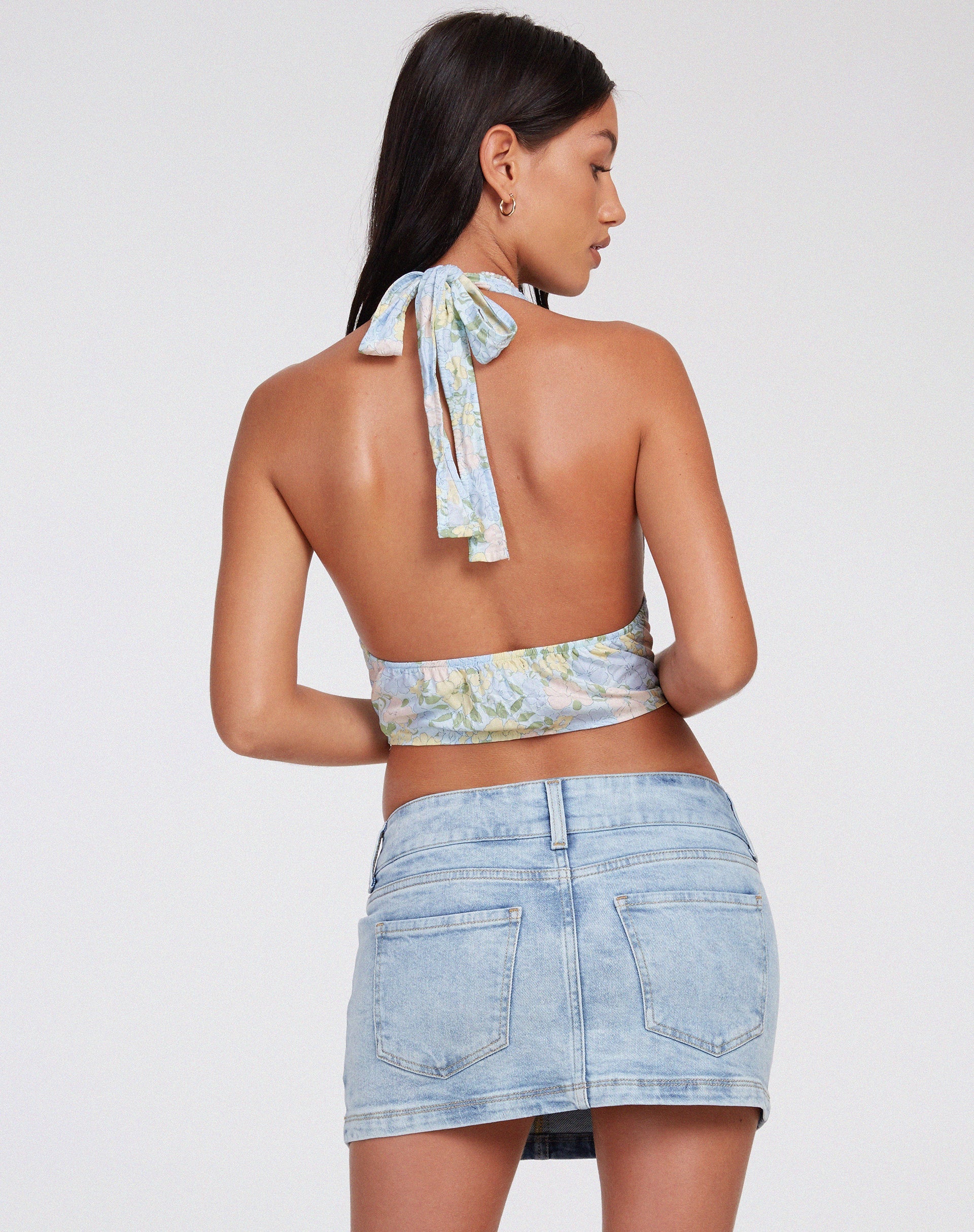 Immagine di Nanda Crop Top in Washed Out Pastello Floreale