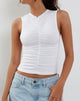 immagine di Naoko Ruched Top in bianco