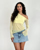 immagine di Narcissa Asymmetric Top in Mesh Lemon