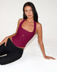 Immagine di Nasya Halter Top in borgogna sartoriale