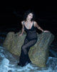 Immagine di Nazir O Anello cinturino in maglia Maxi Dress in nero