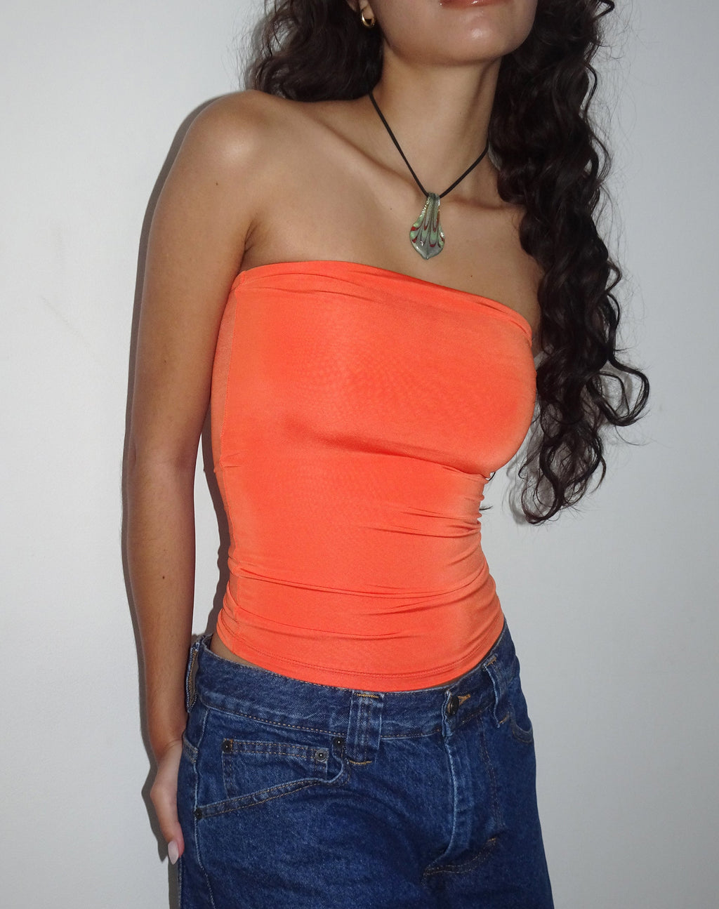Top a fascia Neave Slinky in arancione