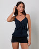 Immagine di Nehla Cami Top in chiffon blu grafite