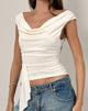 Immagine di Neida Drape Top in Cupro Cream