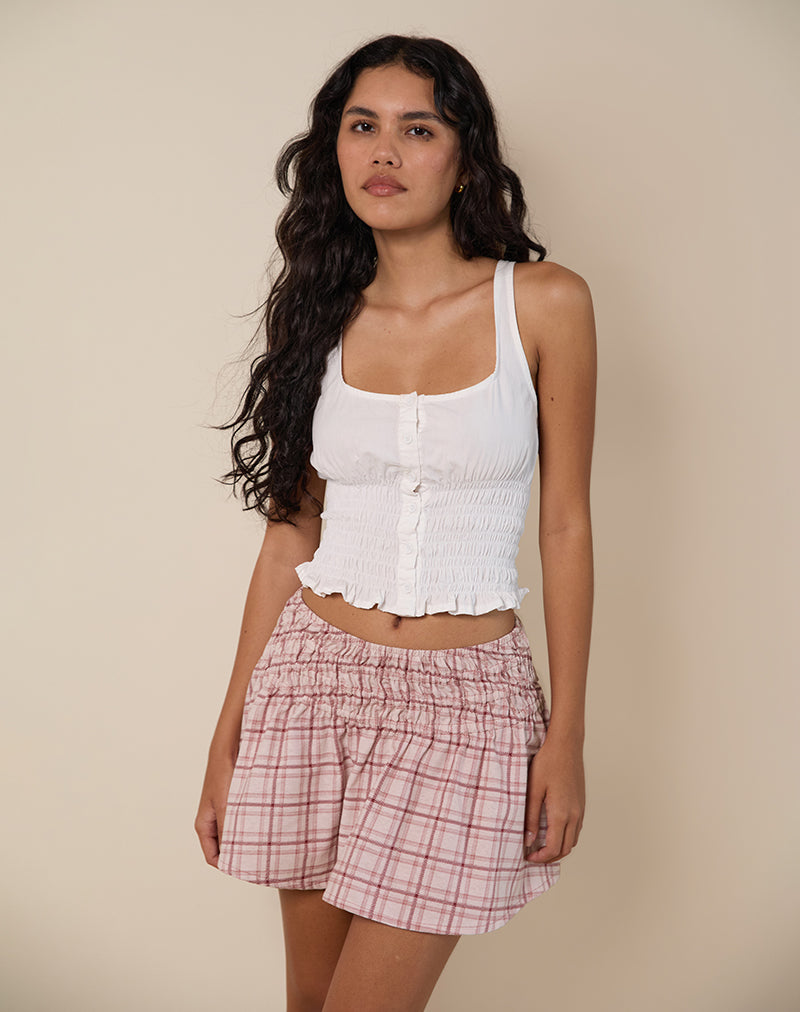 Mini gonna Nelesi in Basic Tartan Rosa