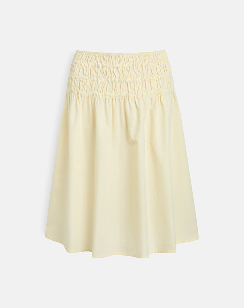 Immagine di Neleta Midi Skirt in Popeline Lemon