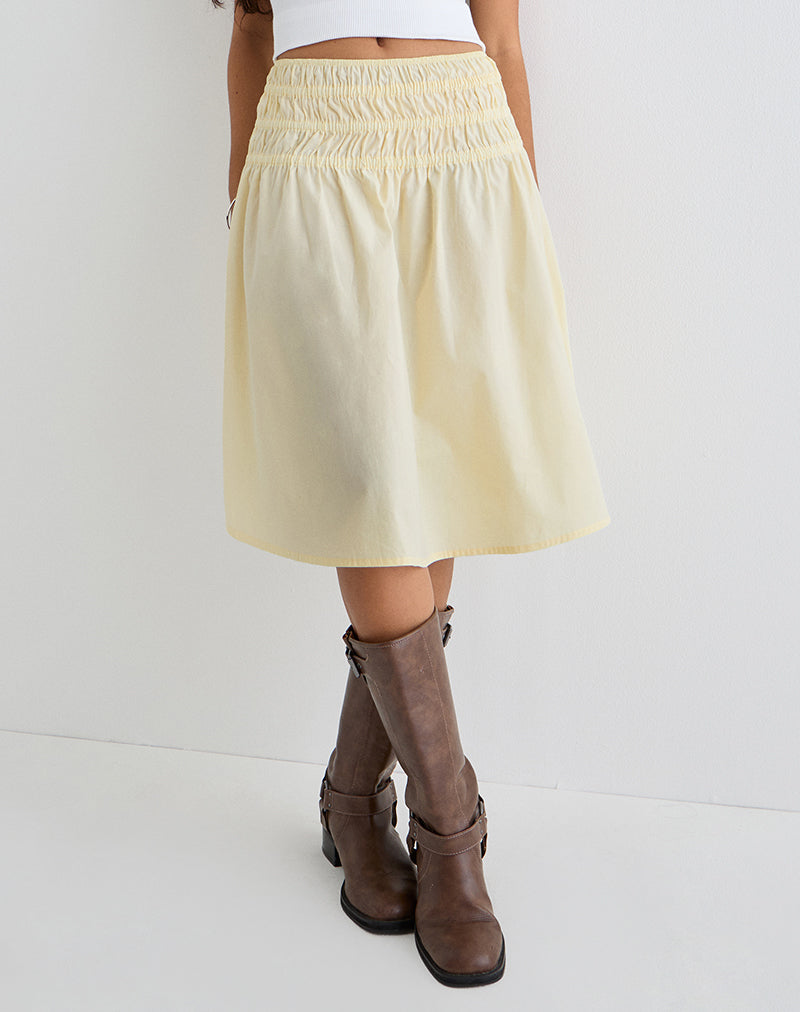 Immagine di Neleta Midi Skirt in Popeline Lemon