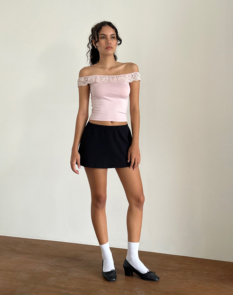 Nesel - Top Bardot in rosa baby