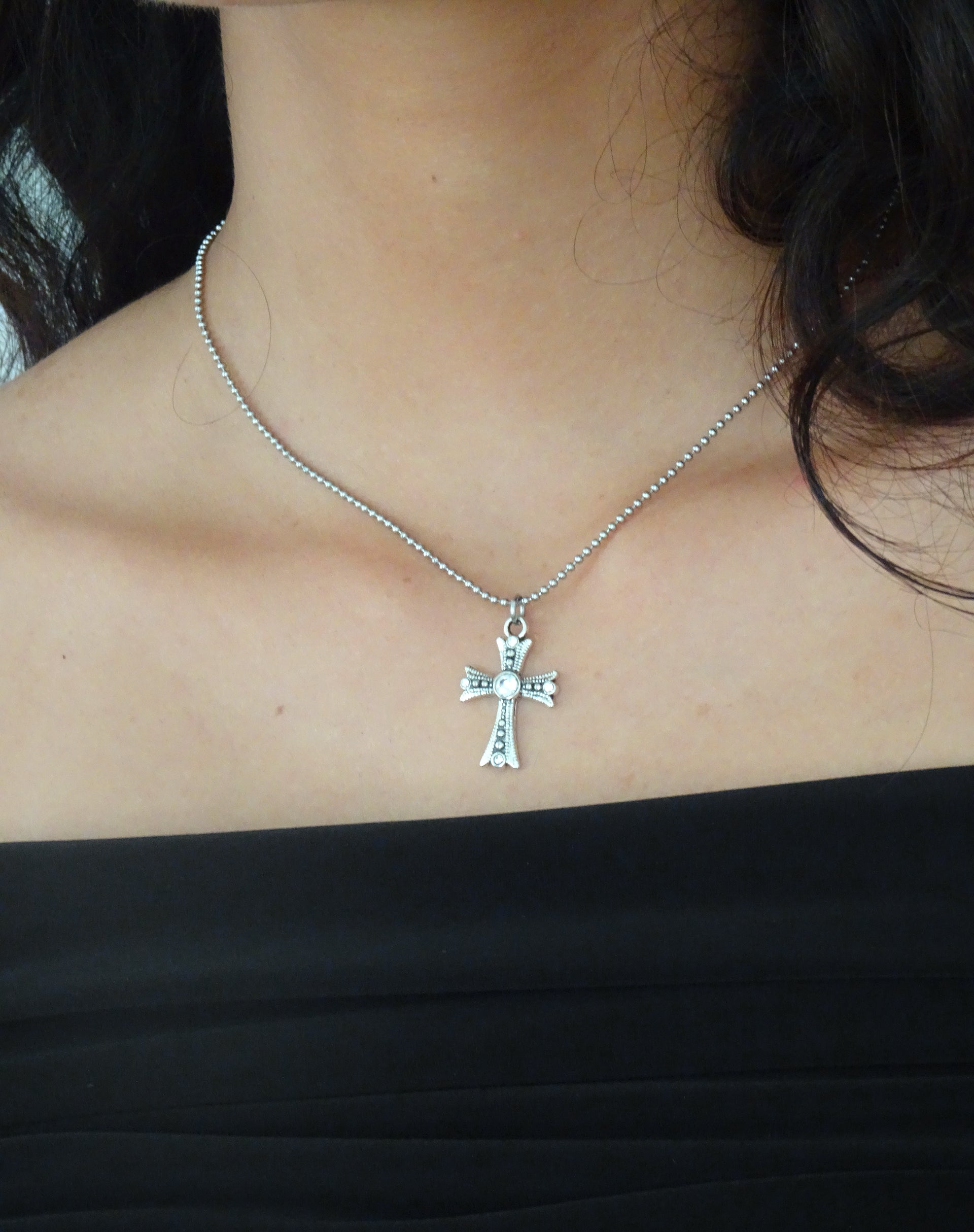 Immagine di Niki Collana a croce in argento di Gemini Jewels