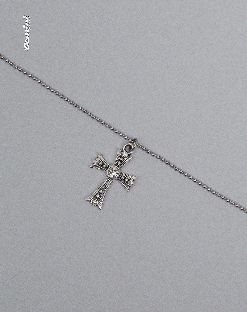 Immagine di Niki Collana a croce in argento di Gemini Jewels