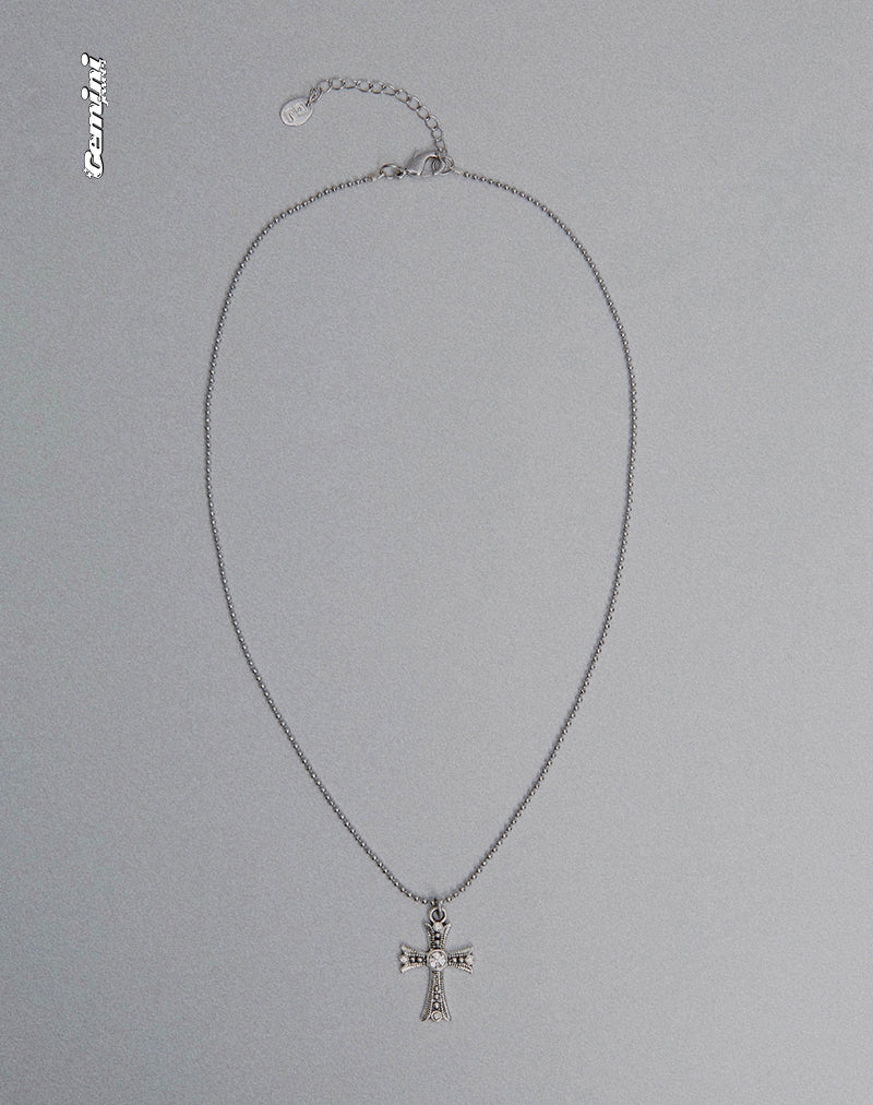 Immagine di Niki Collana a croce in argento di Gemini Jewels