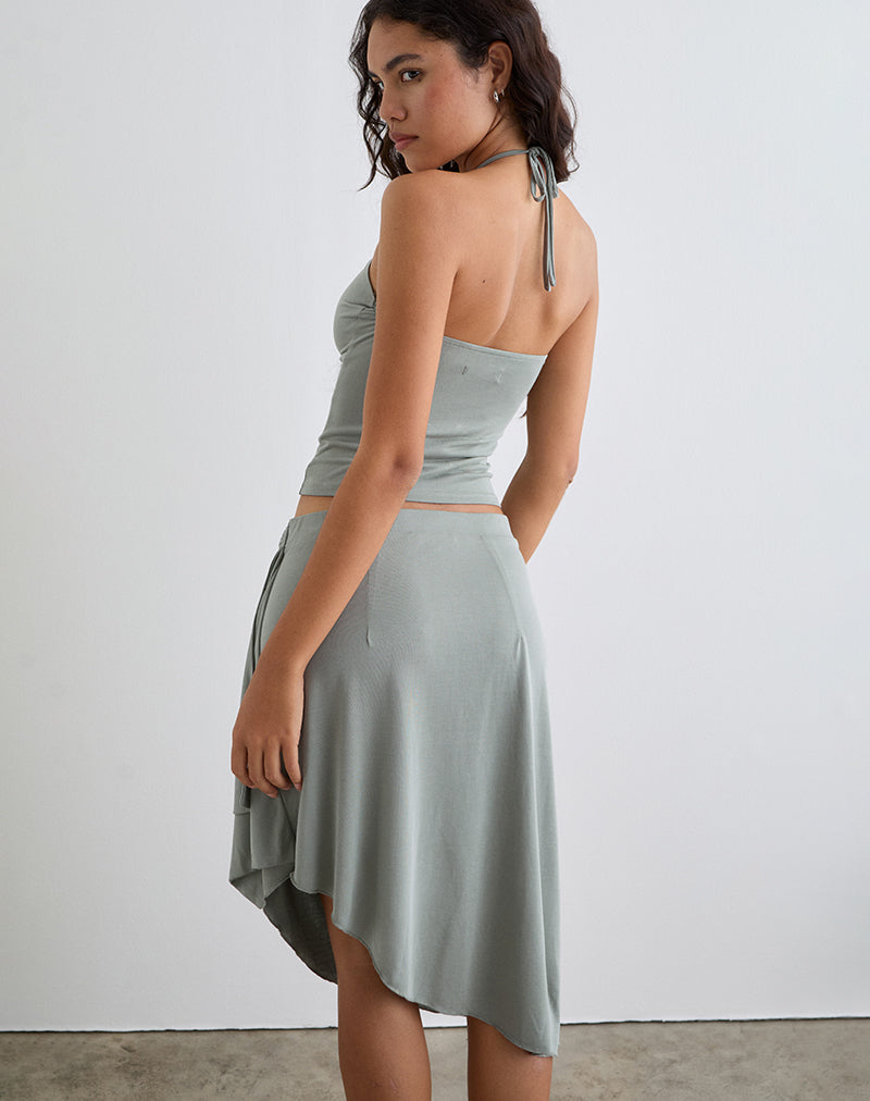 Immagine di Nina Beaded Halter Top in London Fog