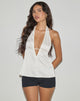 Immagine di Nobara Top con scollo lungo in Jacquard Avorio