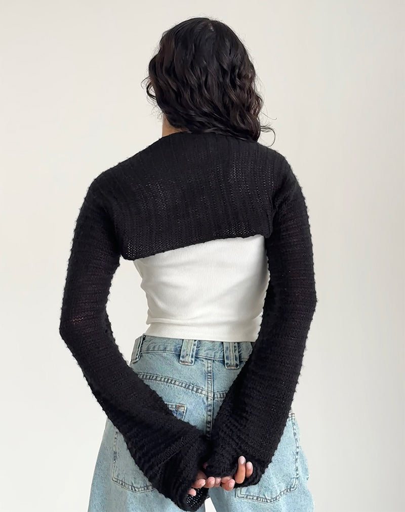 Immagine di Nobila Shrug Top in nero