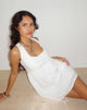 Immagine di Noja Mini Abito in Broderie Anglaise Bianco