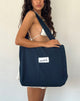 Immagine di Nola Totebag in navy con ricamo Motel Love