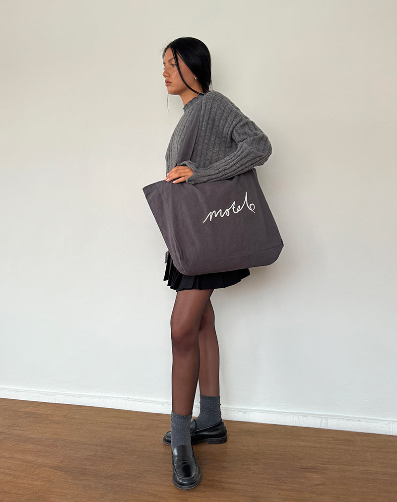 Borsa da viaggio Nola in Beluga con stampa Motel