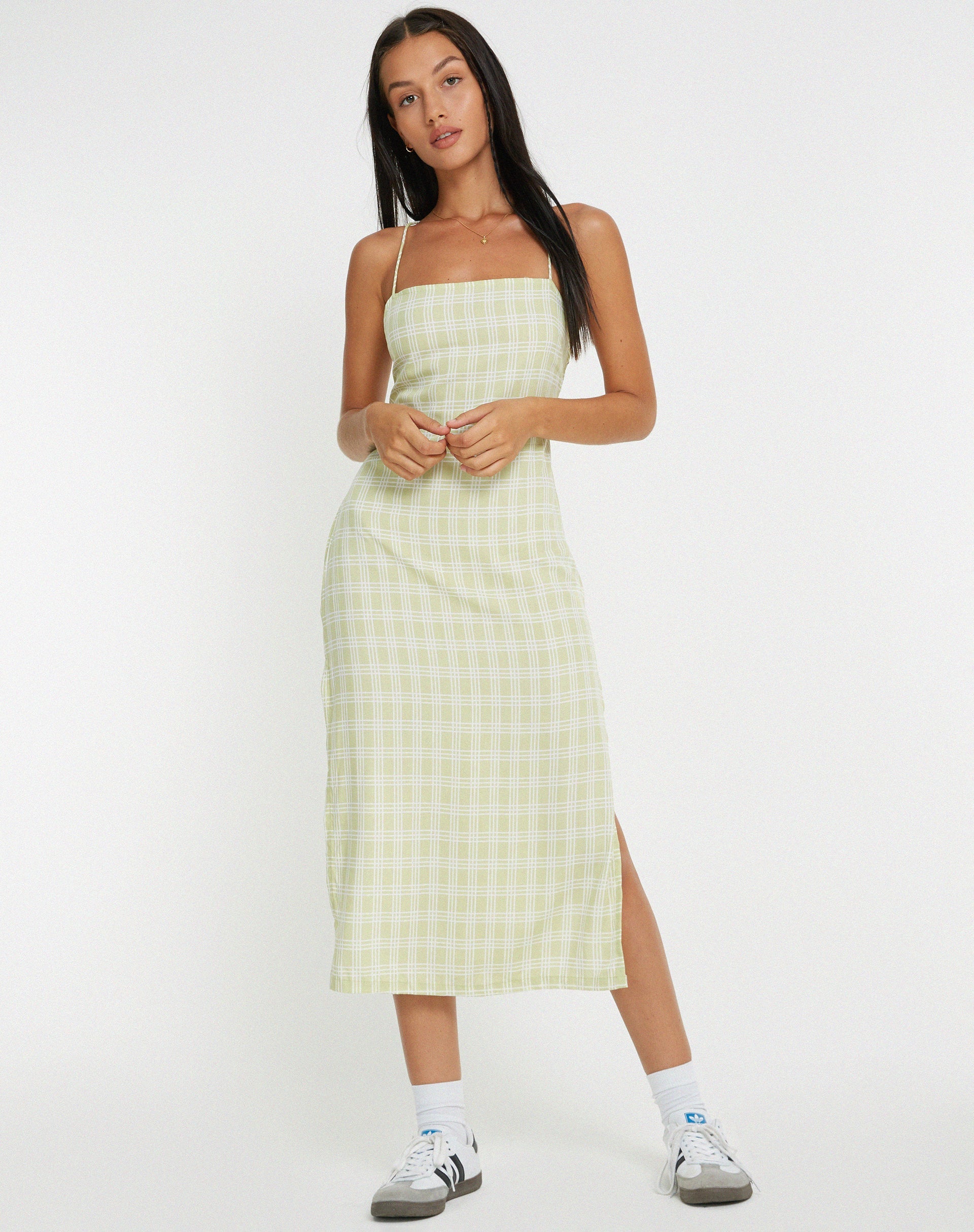 immagine di Nosita Midi Dress in salvia check