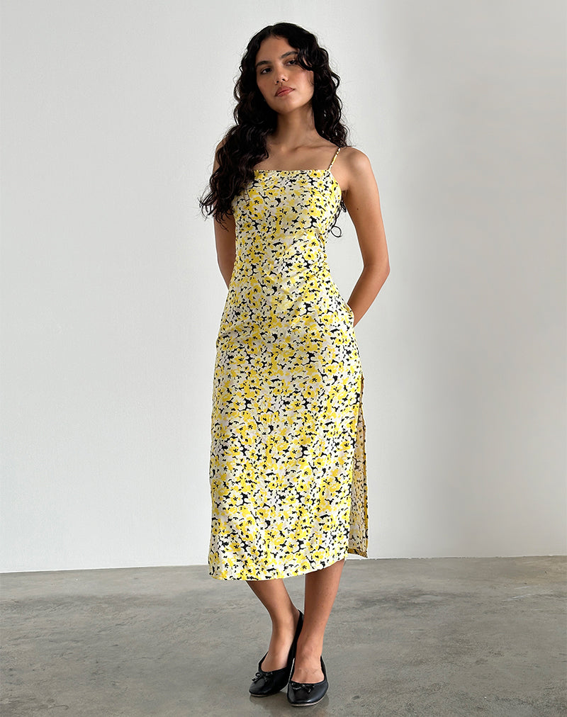 Immagine di Nosita Midi Dress in Sunflower Pop Yellow