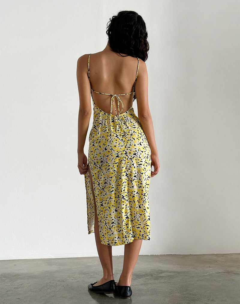 Nosita - Vestito midi in giallo Sunflower Pop