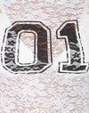 Pizzo avorio con stampa grande 01