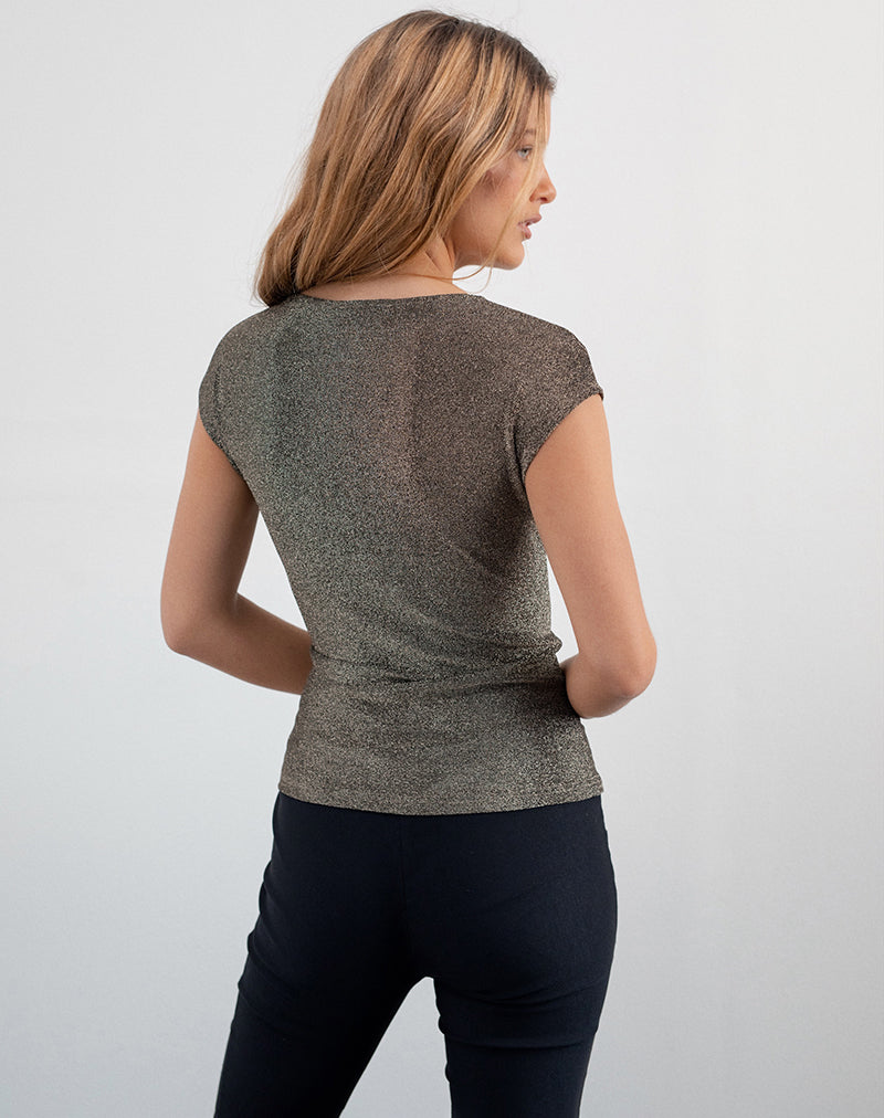 Immagine di Nova Top in Lurex Oro