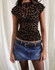 Immagine di Nova Top in maglia flock Rar Leopard