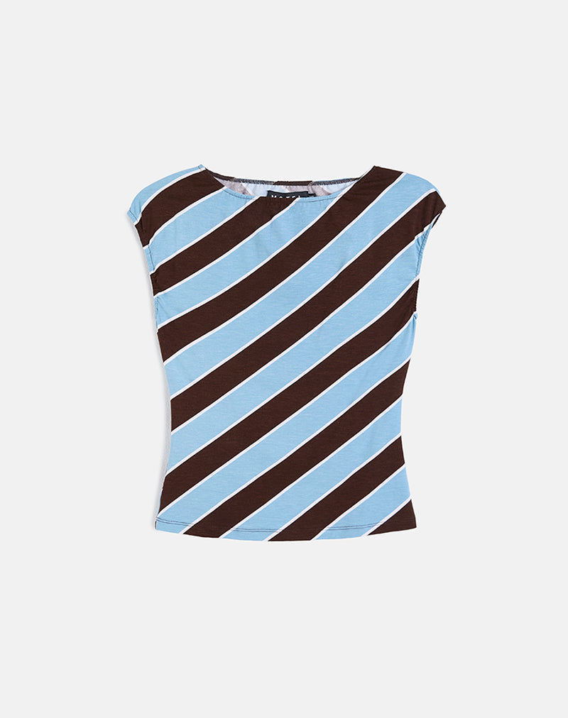 Immagine di Nova Top in Retro Stripe Blue