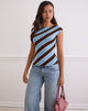 Immagine di Nova Top in Retro Stripe Blue