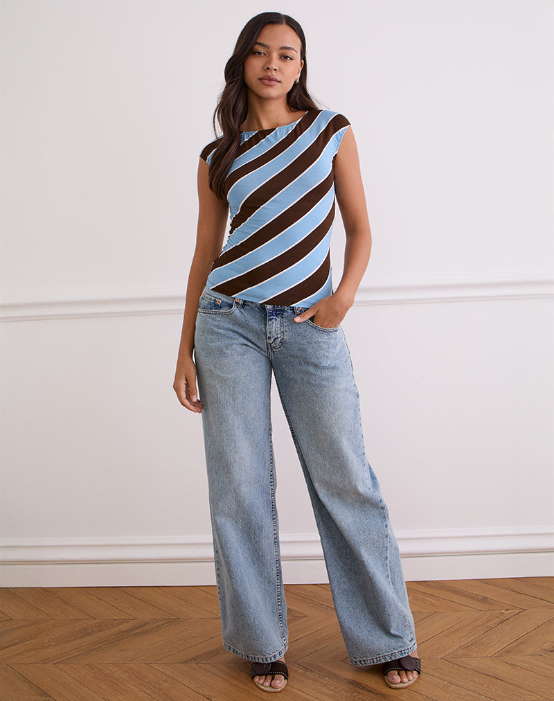 Immagine di Nova Top in Retro Stripe Blue