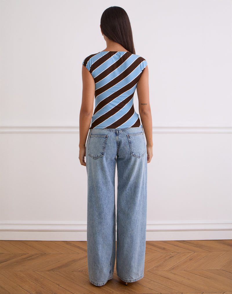 Immagine di Nova Top in Retro Stripe Blue