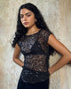 Immagine di Nova Top in maglia di paillettes nero