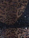 Maglia di paillettes nera