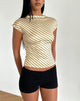 immagine di Nova Slinky Top a righe diagonali gialle