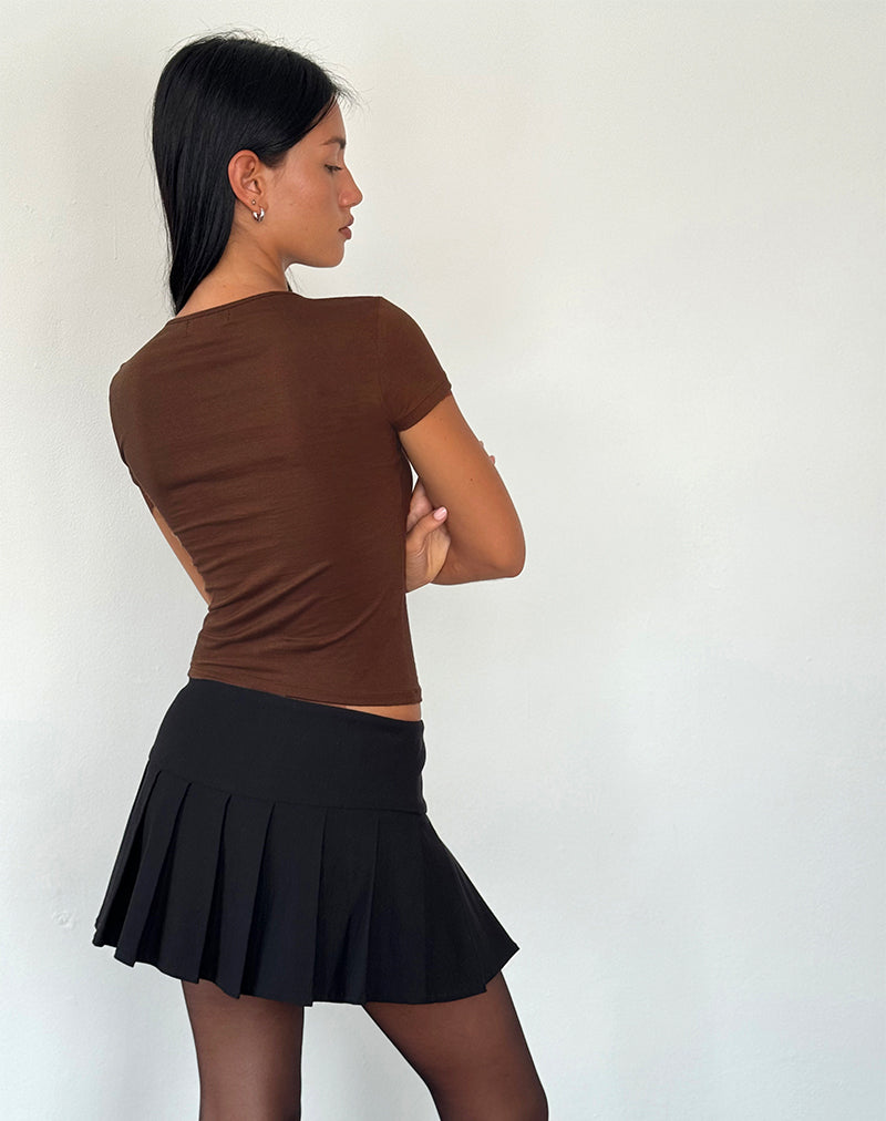 Immagine di Novalie Tie Front Top in Cocoa