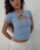 Immagine di Novalie Tie Front Top in Artic Ice Lycra