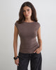 Immagine del top Novia con ruches sui lati in color caffè quarzo