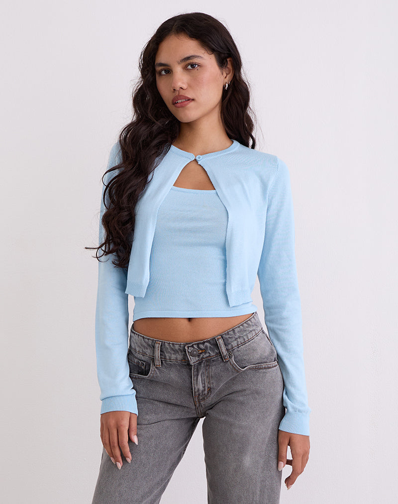 Immagine di Ziva Knit Cami Vest Top in blu