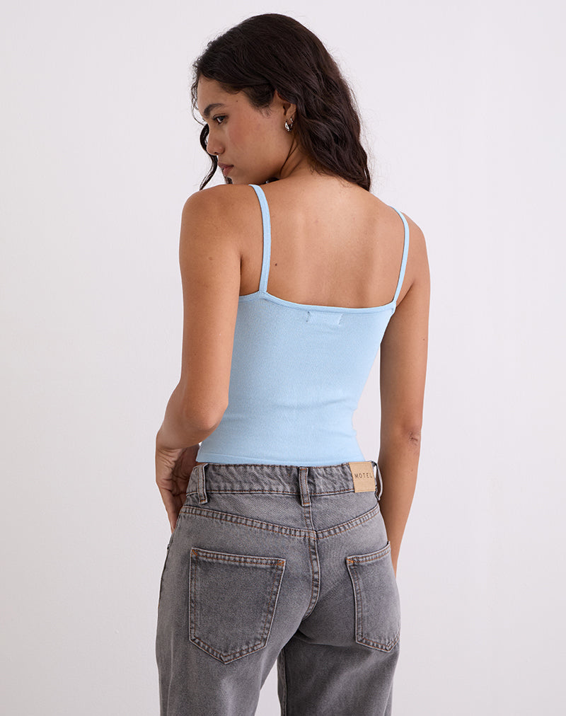Immagine di Ziva Knit Cami Vest Top in blu