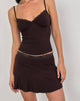 Immagine di Taleah Mini Gonna con pizzo in Bitter Chocolate